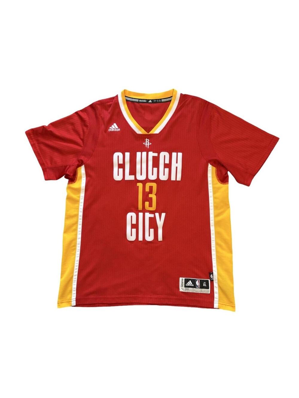 Adidas James Harden Houston Rockets Swingman Jersey Clutch City Sleeved Size XL